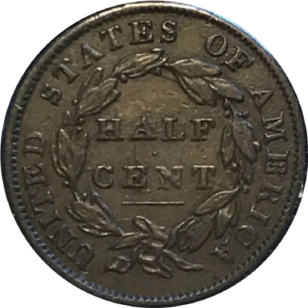 1834-1/2c-Classic-Head-Half-Cent-#5